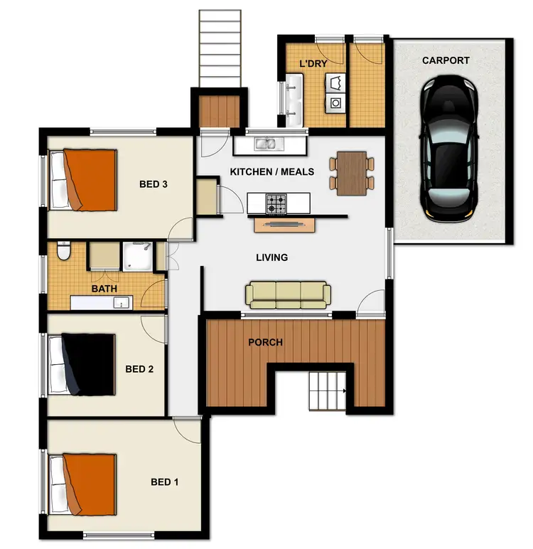 Floorplan of Homely house listing, 55 Goldfinch Street, Inala QLD 4077