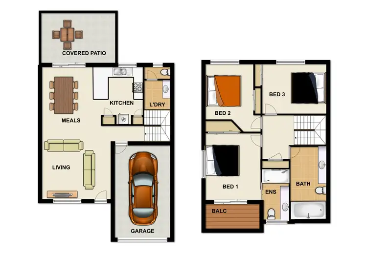 Floorplan of Homely townhouse listing, 24/210 Government Rd, Forest Lake QLD 4078