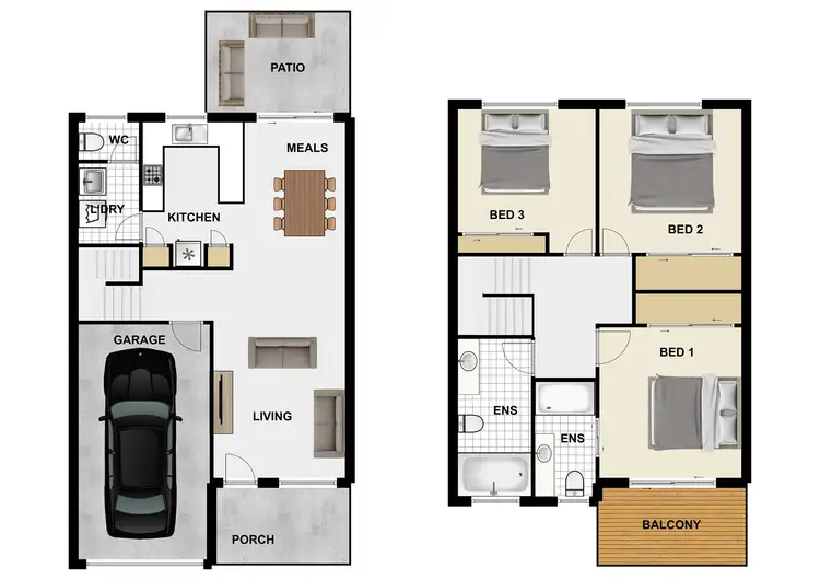 Floorplan of Homely townhouse listing, Unit 27/210 Government Rd, Forest Lake QLD 4078