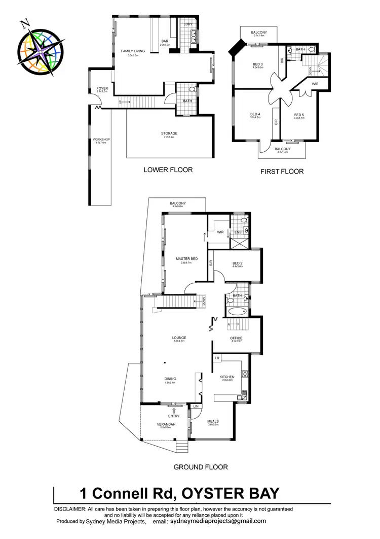 Floorplan of Homely house listing, 1 Connell Road, Oyster Bay NSW 2225