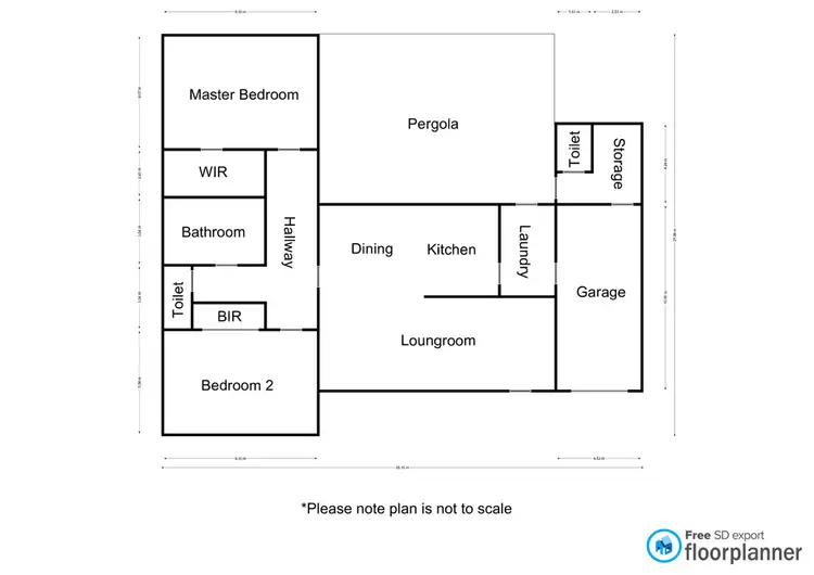 Floorplan of Homely townhouse listing, unit 1/115-117 Macpherson Street, Nhill VIC 3418