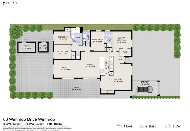 Floorplan of Homely house listing, 66 Winthrop Drive, Winthrop WA 6150