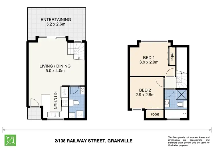 Floorplan of Homely townhouse listing, 2/138 Railway St, Granville NSW 2142