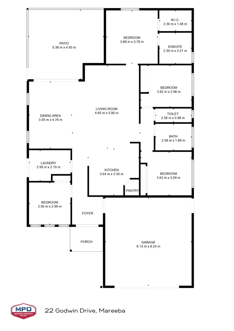 Floorplan of Homely house listing, 22 Godwin Drive, Mareeba QLD 4880