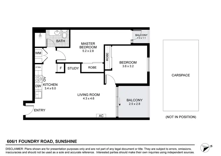 Floorplan of Homely apartment listing, 606/1 Foundry Road, Sunshine VIC 3020