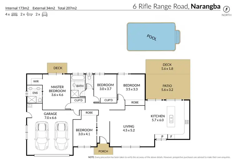 Floorplan of Homely house listing, 6 Rifle Range Road, Narangba QLD 4504