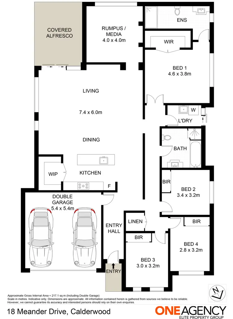 Floorplan of Homely house listing, 18 Meander Drive, Calderwood NSW 2527