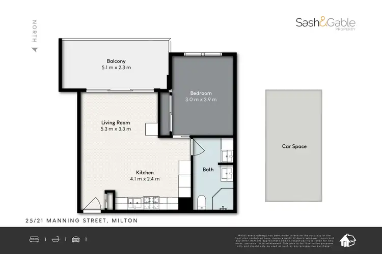 Floorplan of Homely unit listing, 25/21 Manning Street, Milton QLD 4064