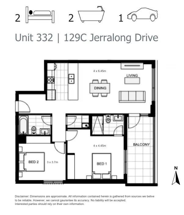 Floorplan of Homely apartment listing, 332/129C Jerralong Drive, Schofields NSW 2762