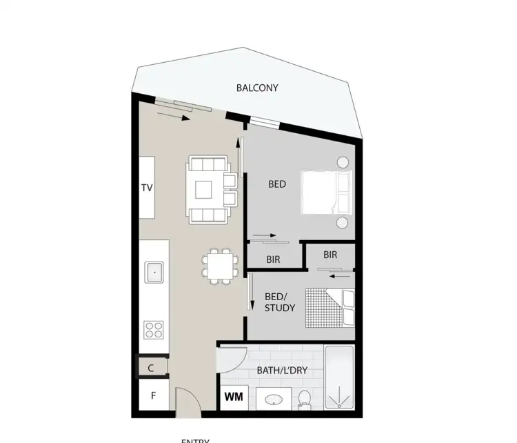 Floorplan of Homely apartment listing, 1807/42 Balston Street, Southbank VIC 3006