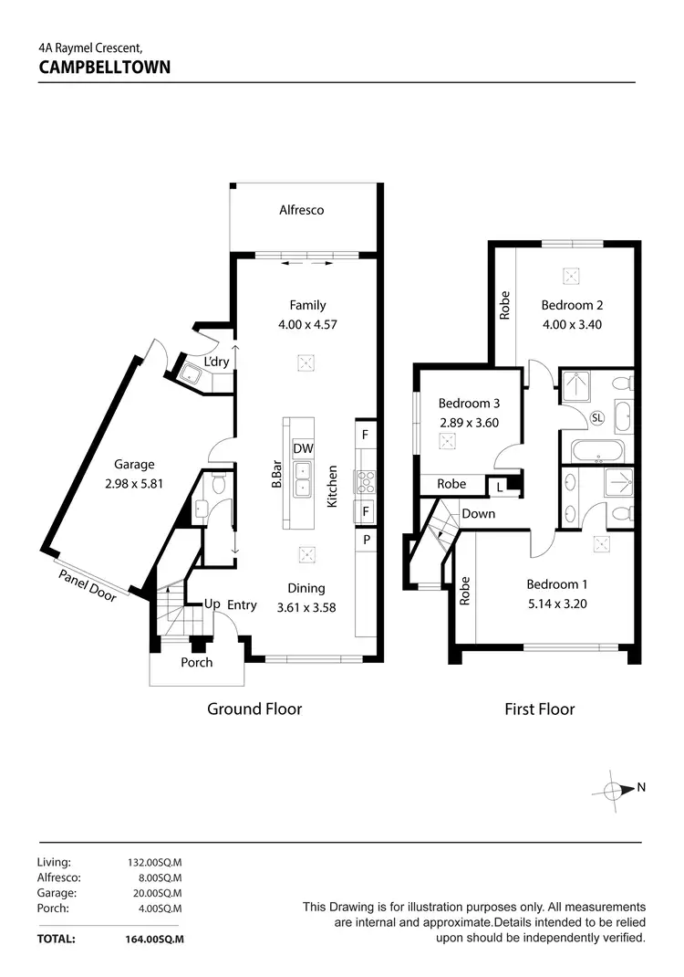 Floorplan of Homely townhouse listing, 4A Raymel Crescent, Campbelltown SA 5074