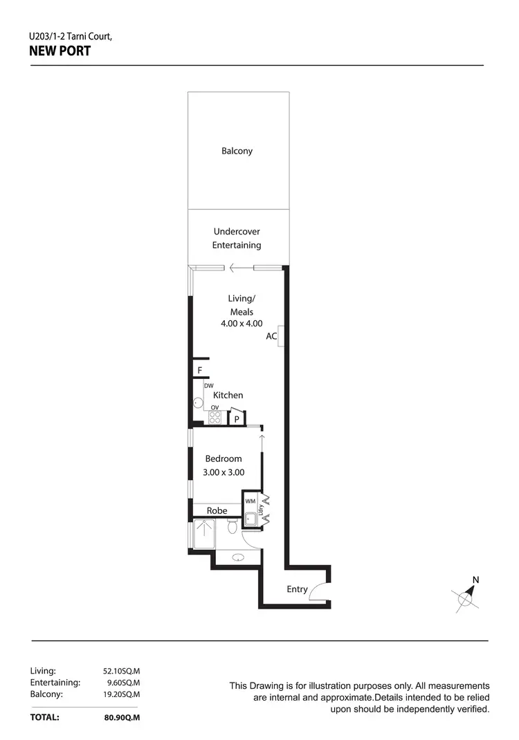 Floorplan of Homely apartment listing, 203/1 Tarni Court, New Port SA 5015