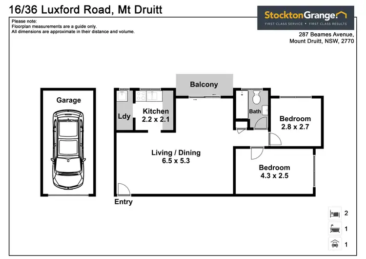 Floorplan of Homely unit listing, 16/36 LUXFORD ROAD, Mount Druitt NSW 2770