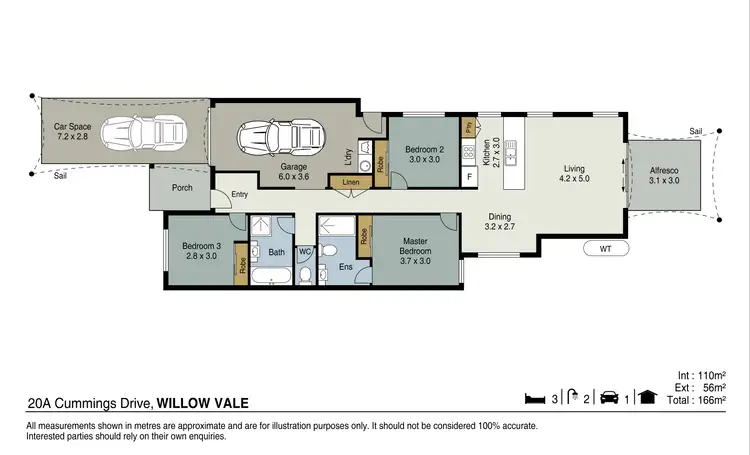 Floorplan of Homely semi-detached listing, 1/20 CUMMINGS CIRCUIT, Willow Vale QLD 4209