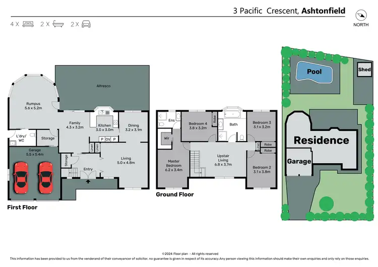 Floorplan of Homely house listing, 3 Pacific Crescent, Ashtonfield NSW 2323