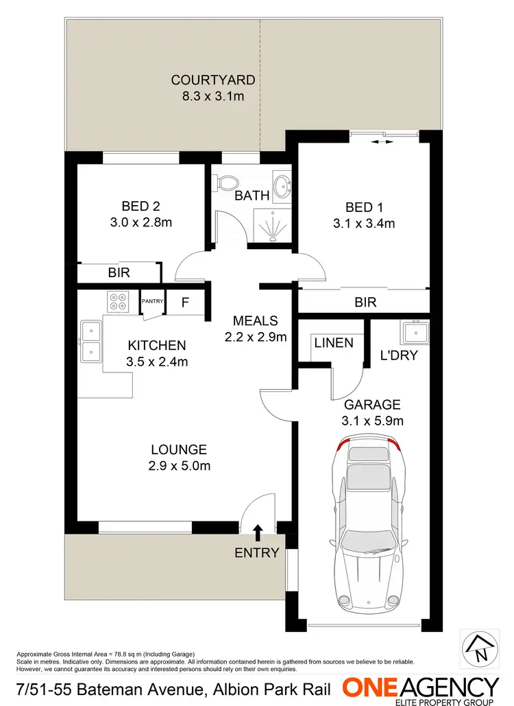Floorplan of Homely villa listing, 7/51-55 Bateman Avenue, Albion Park Rail NSW 2527