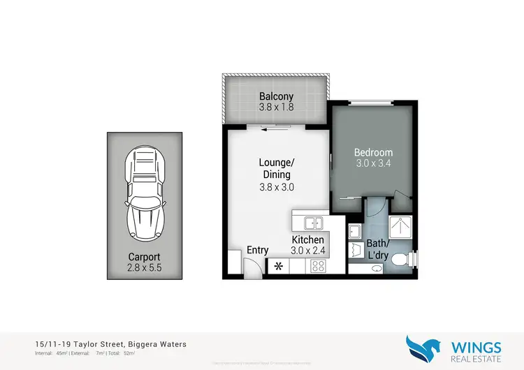 Floorplan of Homely apartment listing, 15/11-19 Taylor Street, Biggera Waters QLD 4216