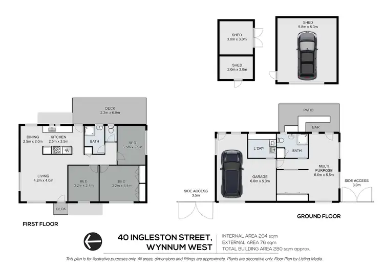 Floorplan of Homely house listing, 40 Ingleston Street, Wynnum West QLD 4178