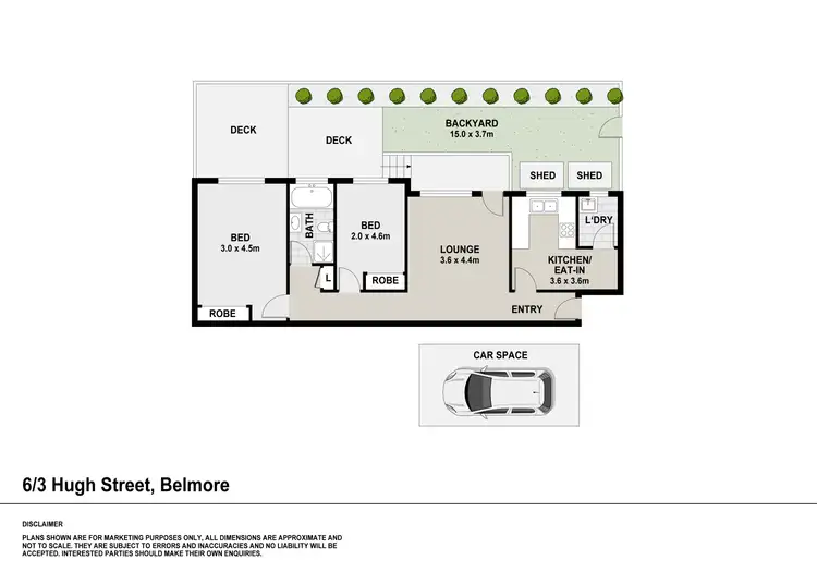 Floorplan of Homely apartment listing, 6/3 Hugh Street, Belmore NSW 2192