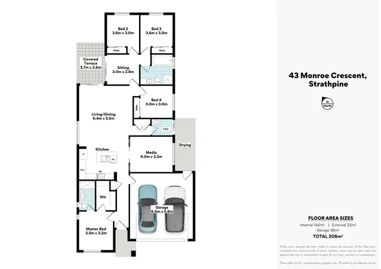 Floorplan of Homely house listing, 43 Monroe Crescent, Strathpine QLD 4500