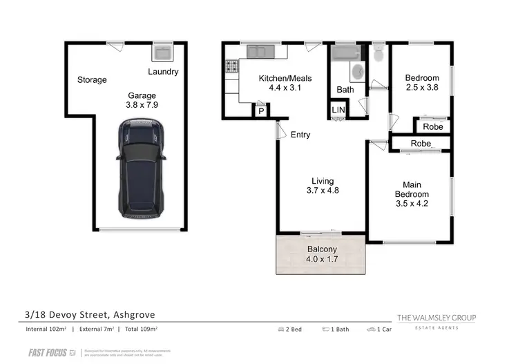 Floorplan of Homely unit listing, 3/18 Devoy Street, Ashgrove QLD 4060