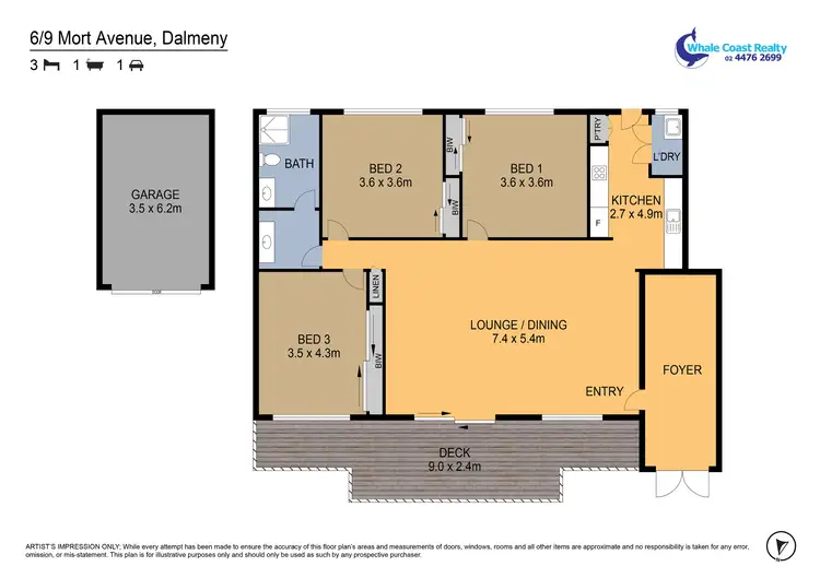 Floorplan of Homely unit listing, 6/9 Mort Avenue, Dalmeny NSW 2546