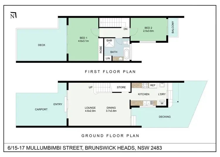 Floorplan of Homely townhouse listing, 6/15-17 Mullumbimbi Street, Brunswick Heads NSW 2483