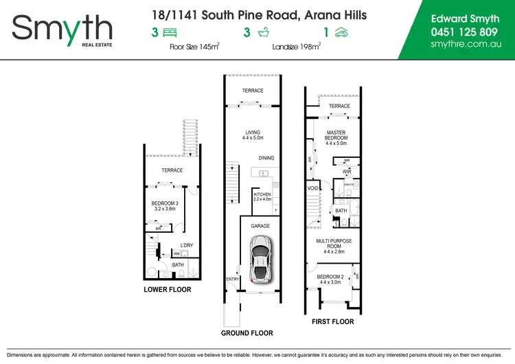 Floorplan of Homely townhouse listing, 18/1141 South Pine Road, Arana Hills QLD 4054