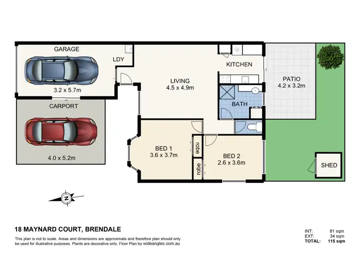 Floorplan of Homely villa listing, 18 Maynard Court, Brendale QLD 4500