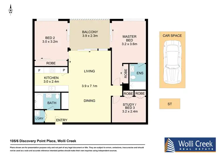Floorplan of Homely apartment listing, 105/6 Discovery Point Place, Wolli Creek NSW 2205