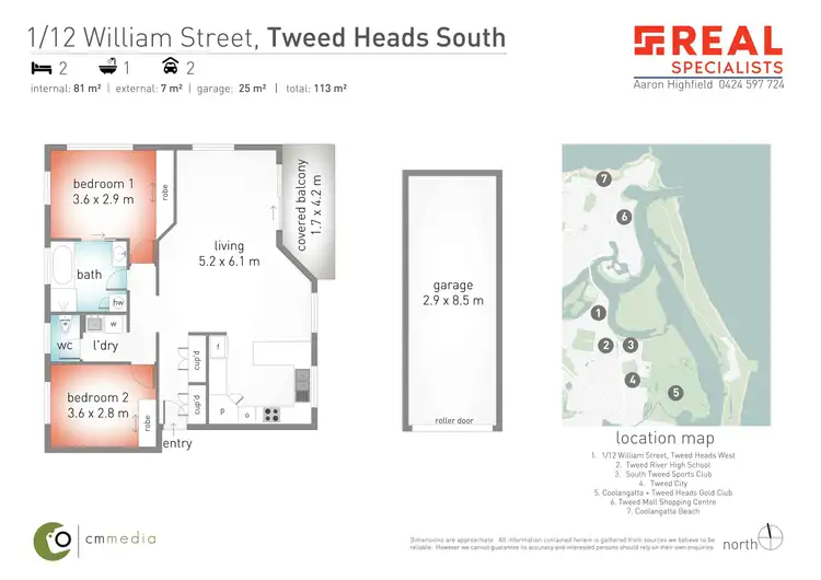 Floorplan of Homely unit listing, 1/12 William Street, Tweed Heads South NSW 2486