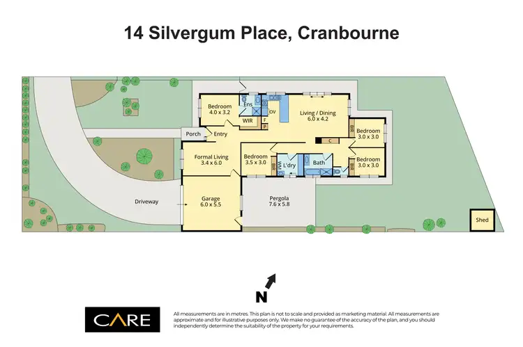 Floorplan of Homely house listing, 14 Silvergum Place, Cranbourne VIC 3977