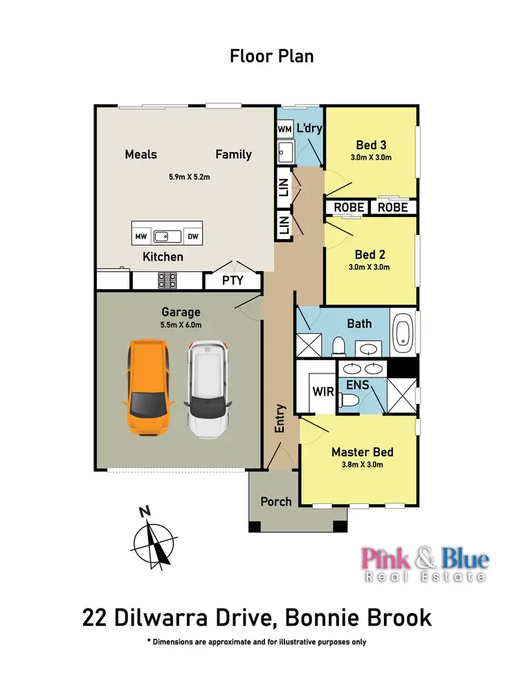 Floorplan of Homely house listing, 22 Dilwarra Drive, Bonnie Brook VIC 3335