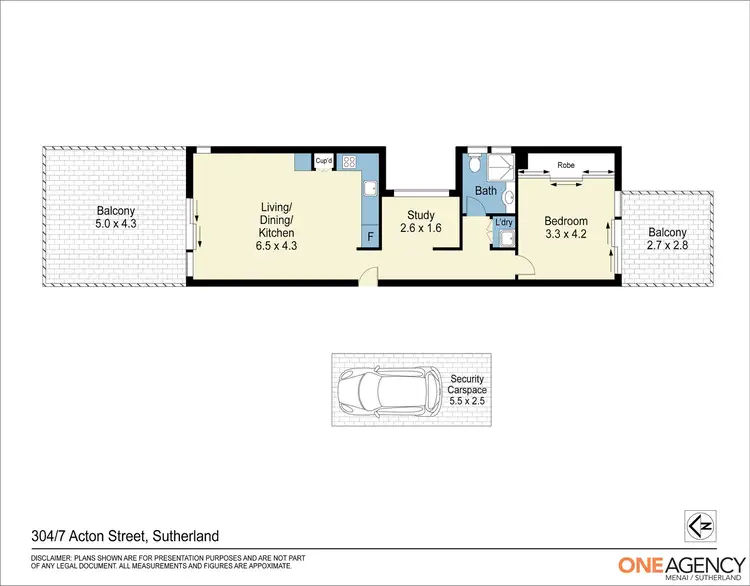 Floorplan of Homely apartment listing, 304/7 Acton Street, Sutherland NSW 2232