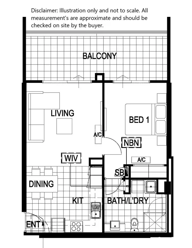 Floorplan of Homely apartment listing, 128/172 Railway Parade, West Leederville WA 6007