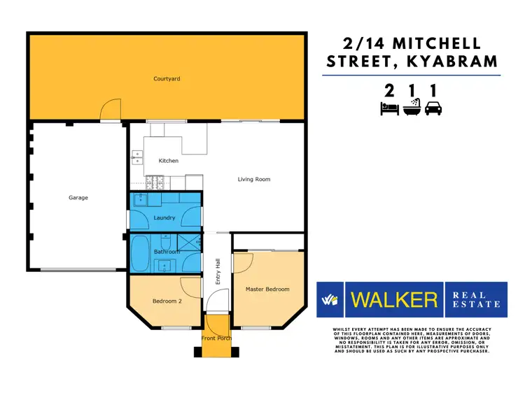 Floorplan of Homely townhouse listing, 2/14 Mitchell Street, Kyabram VIC 3620