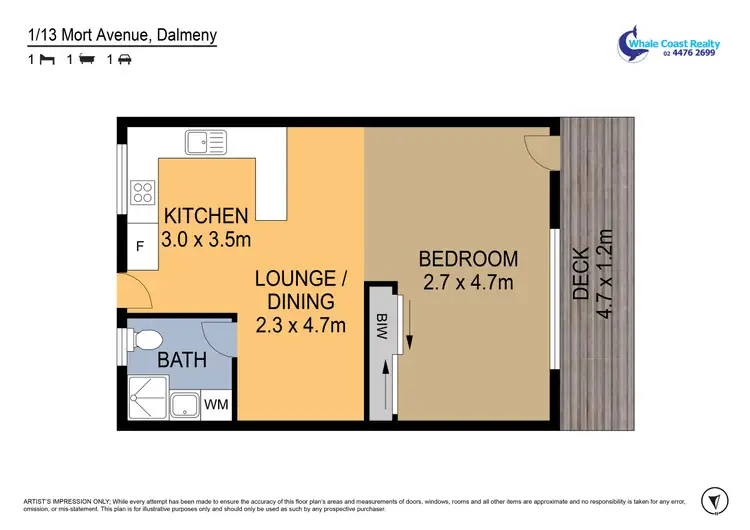 Floorplan of Homely unit listing, 1/13 - 17 MORT AVENUE, Dalmeny NSW 2546
