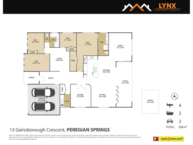 Floorplan of Homely house listing, 13 Gainsborough Crescent, Peregian Springs QLD 4573