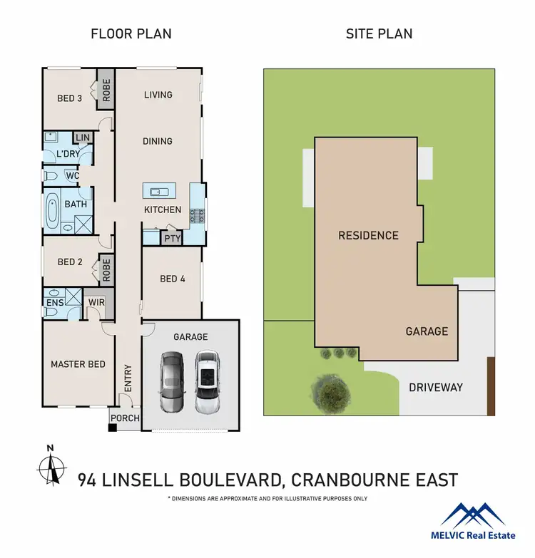 Floorplan of Homely house listing, 94 Linsell Bvd Service Road, Cranbourne East VIC 3977