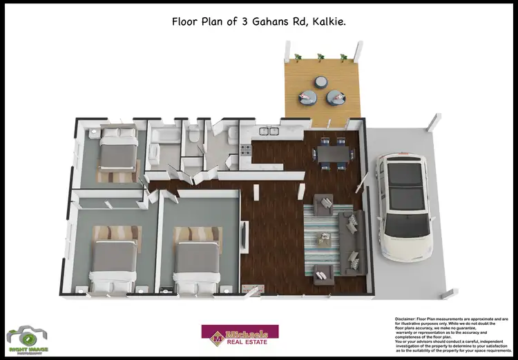 Floorplan of Homely house listing, 3 Gahans Road, Kalkie QLD 4670