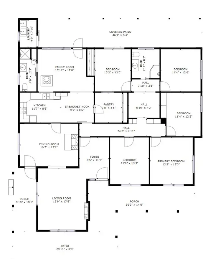 Floorplan of Homely rural property listing, "Glenroy" 165 Bald Hills Road, Grenfell NSW 2810