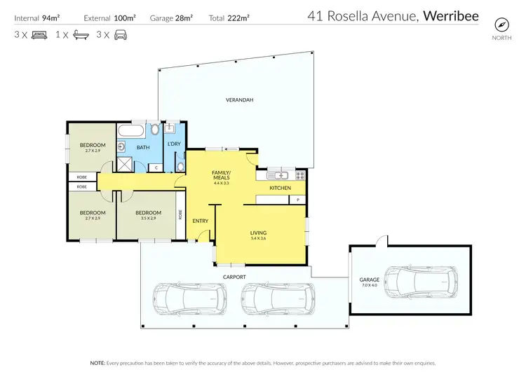 Floorplan of Homely house listing, 41 Rosella Avenue, Werribee VIC 3030
