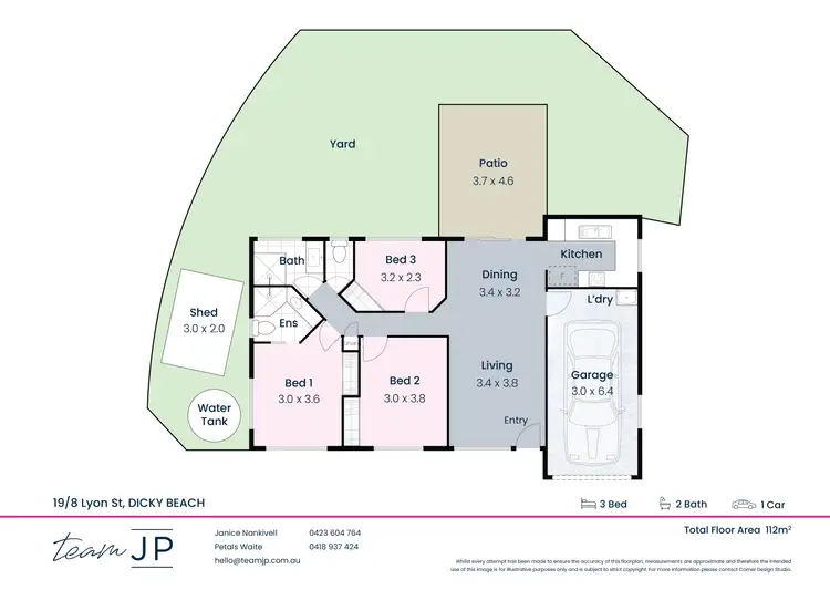 Floorplan of Homely townhouse listing, 19/8 Lyon Street, Dicky Beach QLD 4551