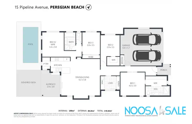 Floorplan of Homely house listing, 15 Pipeline Avenue, Peregian Beach QLD 4573