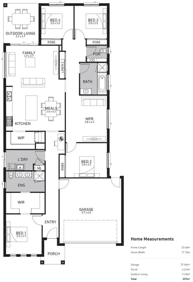 Floorplan of Homely house listing, 10 Clerke Street, Burpengary East QLD 4505