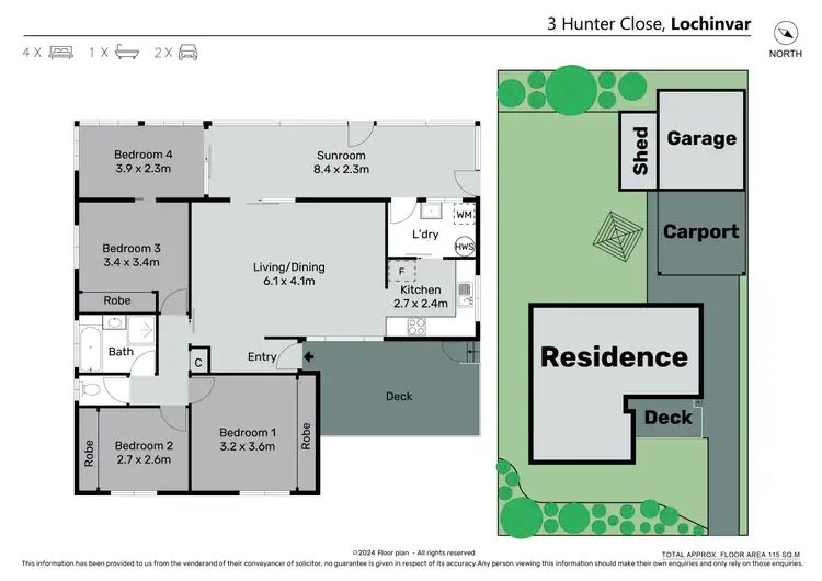 Floorplan of Homely house listing, 3 Hunter Close, Lochinvar NSW 2321
