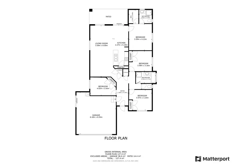 Floorplan of Homely house listing, 36 Drysdale Place, Brassall QLD 4305