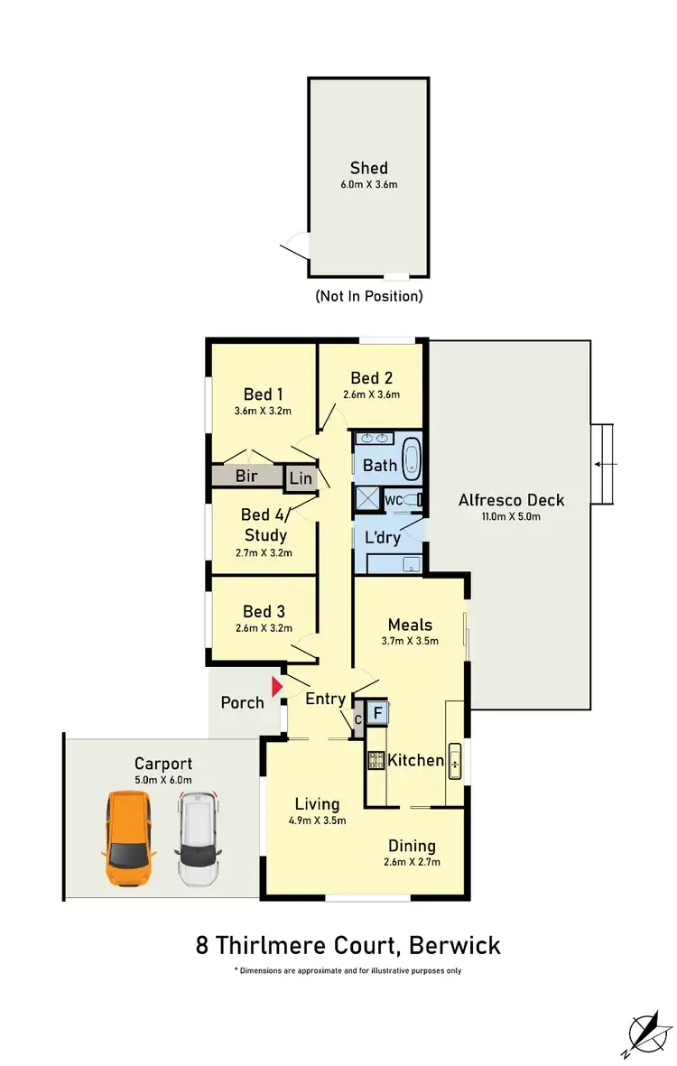 Floorplan of Homely house listing, 8 Thirlmere Court, Berwick VIC 3806