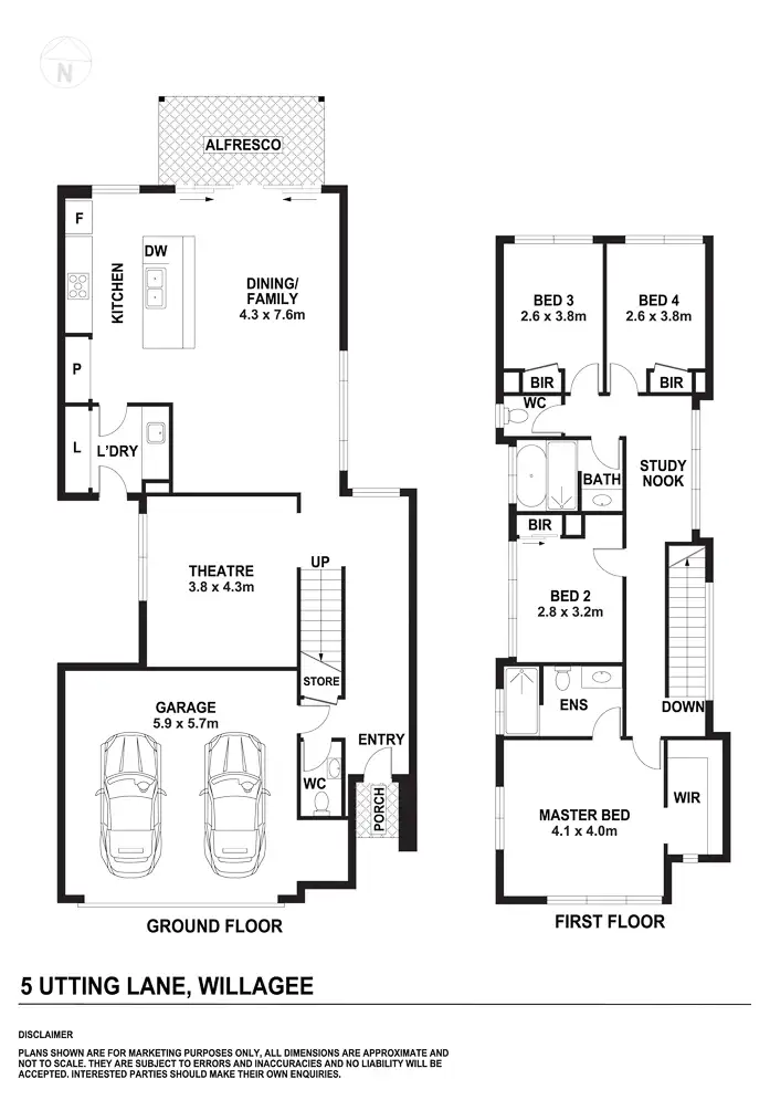 Floorplan of Homely house listing, 5 Utting Lane, Willagee WA 6156