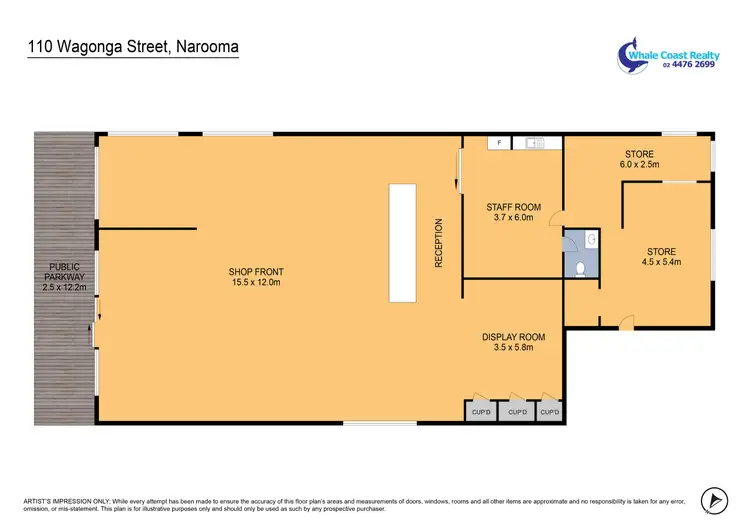 Floorplan of Homely warehouse listing, 110 Wagonga Street, Narooma NSW 2546